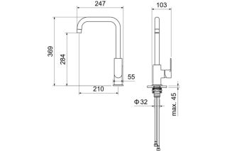 Смеситель для кухни Aquatek Лира AQ1480CR хром